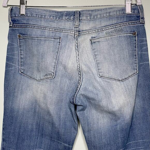 Y2K Gap Straight Leg Jeans Mid Rise Stretch Whiskers Stamped Faded Wash Blue  10 - Picture 8 of 12